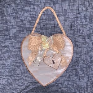 Lock and key Heart Wall Decor wood plaque